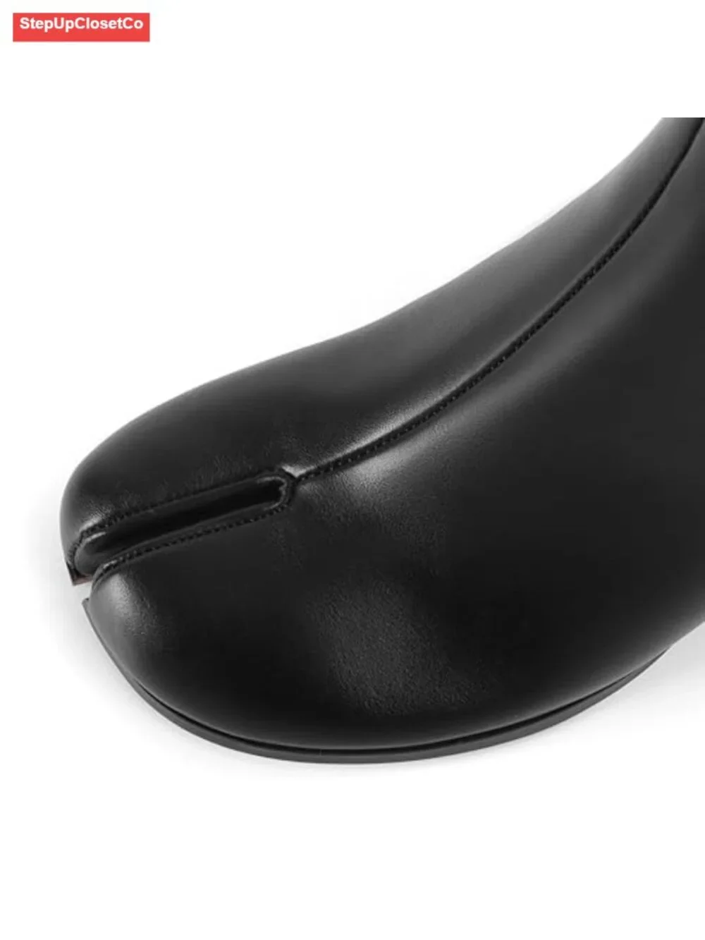 Women's Split Toe Tabi Ankle Boots Block Heel Zip Booties